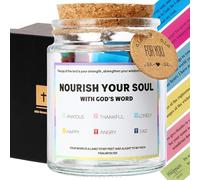 Barattolo con versi della Bibbia, Read Me When Bibbia Verses Jar per regali di laurea ispiratori, regali cristiani per donne, forniture per studio biblico con 90 carte bibliche da colorare (con