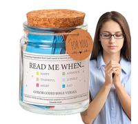 Barattolo con versi della Bibbia, "Read Me When Bible Verses", barattolo delle scritture, versetti della Bibbia del barattolo della speranza, versetti colorati della Bibbia in un barattolo, barattolo
