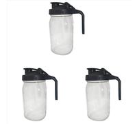 Barattolo da 32 once con beccuccio e coperchio - Brocca in vetro con coperchio