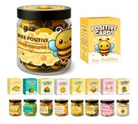 Barattolo da 60 carte positive con api - Carte di affermazione edificanti per donne, carte di supporto emotivo, regalo ispiratore per la cura di sé, regalo a tema api per gli amanti delle api, regali