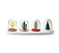 Barattolo da cucina con vassoio per condimenti, 4 in 1