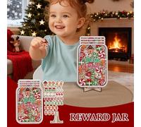Barattolo Delle Ricompense,Barattolo Natalizio del Comportamento,Strumento di Addestramento alla Responsabilità in Legno Scolastico | adatto a Bambini Ragazzi Ragazze Casa Scuola