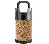 Barattolo di caffè - Barattolo di caffè sigillato | Dispenser di caffè | Barattolo di stoccaggio di fagioli in vetro | Contenitore per alimenti | Conserva la freschezza alimentare espellendo l'ex