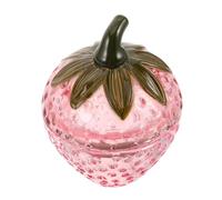 Barattolo Di Caramelle Alla Fragola Zucchero Forma Frutta Piatto