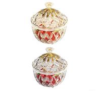 Barattolo di Caramelle in Plastica con Coperchio 350ml Decorativo per | ABS design sfaccettato compatto per ideale per scrivania ufficio o mobile capacità per versatile 5.1x5.1x5.6