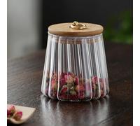 Barattolo di con coperchio in bambù, contenitore in , caffè,