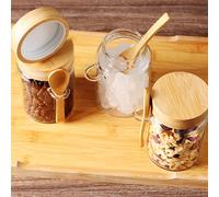 Barattolo di con coperchio in bambù, contenitore in , caffè,