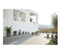 Barattolo di fiori e capri rotondo rotondo - plastica - serbatoio dellacqua - diametro 40 cm - antracite - artevasi