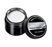 Barattolo di gel per pittura metallizzato argento a specchio ad alta lucentezza, disegno con per unghie UV LED, gel per contorni sottili non filante per fai da te