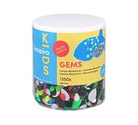 Barattolo di gemme decorative acriliche gocce colorate e dimensioni assortite 1350 u. Ca.