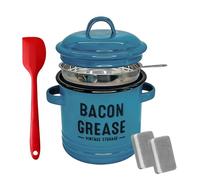 Barattolo Di Grasso - Vaso Filtrante Resistente Agli Odori | Salvagoccia Facile Da Cucinare, Accessorio Per La Preparazione Dello Chef, Spazio Per Cucinare Facilmente, Per Cuocere Al Forno Arrostire F