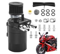 Barattolo di raccolta 'olio per auto, 300 ml, in alluminio, con filtro 'aria integrato con nucleo in lana d'acciaio per il recupero dei gas di scarico, protezione del motore e miglioramento