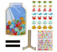 Barattolo di Ricompensa con Magnetico per Bambini Reward Jar Barattolo Premio con 28 Animali Marini Reward Jar Vaso Ricompensa per Vasino e Premi Educativi Buon Comportamento a Scuola e in Famiglia