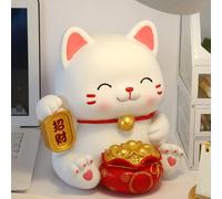 Barattolo di risparmio con figurine di gatti salvadanaio portafortuna per