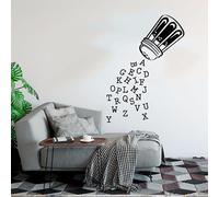 Barattolo di spezie adesivo da parete alfabeto cucina cucina alfabeto ABC Spice jar decalcomania da parete camera dei bambini camera da letto vinile decorazione 130 cm x 92 cm