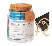 Barattolo di Versetti Biblici - Vaso delle Scritture | Note d'Ispirazione con Codice Colore Benedizioni Devozionali Quotidiane per gli Uomini e la Souvenir per la Festa della Mamma e il Battesimo