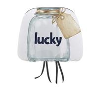 Barattolo di vetro trasparente ad acquerello con etichetta in legno stampata per poggiatesta auto, 2 pezzi, copertura elastica e confortevole, per donne e uomini, universale, adatta alla maggior parte