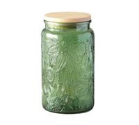 Barattolo di vetro verde, barattolo di caramelle da 1000 ml con coperchio, barattoli di muratore colorati vintage per cucina, barattolo decorativo per caffè, tè, caramelle, biscotti, barattoli carini