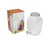 BARATTOLO DISPENSER CONTENITORE IN VETRO 4 LITRI CON RUBINETTO VINO ACQUA