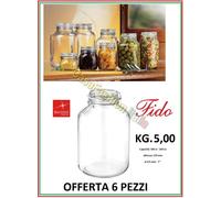 BARATTOLO ERMETICO 6 PEZZI (5 KG) FIDO FUNGHI CONFETTURE POMODORO BORMIOLI