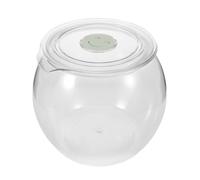Barattolo Ermetico Trasparente 4l Rotondo in Plastica con Coperchio | Valvola D’aria e Chiusura Sigillata, per Cucina e Dispensa, Facile Pulizia, Conserva Aroma e Consistenza