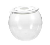 Barattolo Ermetico Trasparente in Plastica 4l Rotondo con Coperchio | Chiusura in Silicone, Valvola D’aria, Design Moderno Essenziale, per Biscotti, Tè, Caffè, Fagioli Secchi