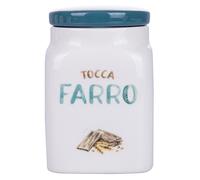 Barattolo Farro 9,5x9,5x14,5 cm in New Bone China VdE Tivoli 1996 Le Travisate Bianco