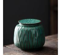Barattolo for alimenti in ceramica da 350 ml, verde vintage, coperchi sigillati tradizionali, decorazione for la cucina di casa