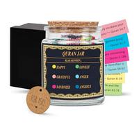 Barattolo fresco Quran con 90 pezzi di carta fresca inglese regali Ramadan decorazione d'anatra barattoli per prelievo musulmano set regalo musulmano per la decorazione islamica di Capodanno musulmano