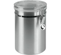 Barattolo in acciaio inox metaltex con coperchio trasparente 2 litri