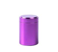 Barattolo in alluminio, portatile, ermetico, a prova di odore, contenitore per pillole, erbe aromatiche (viola)