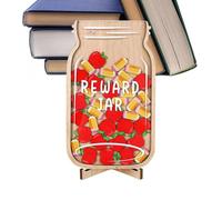 Barattolo in legno per ricompensa per aule | Barattolo in legno per bambini | Premi per studenti per bambini per bambini elementari vasino formazione lettura sport scienza bambini routine andare a