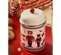 Barattolo in metallo-lo schiaccianoci - tappo bianco-10,5×17 cm-brandani