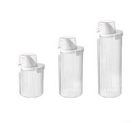 Barattolo in plastica con grande capacità, per conservare vari tipi di detersivo per bucato (rotondo (rotondo (1800 ml)