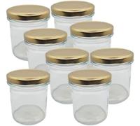 Barattolo in vetro 350ml con coperchio oro - 40 pezzi