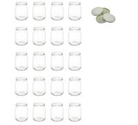 BARATTOLO IN VETRO 580 cc + Coperchi/tappi Ø 82mm conserve salsa vaso - pz 20