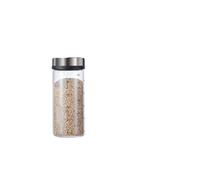 Barattolo in vetro borosilicato per condimenti, pepe, spezie, sale, sesamo, condimento solido, bottiglia con coperchio rotante (200 ml)