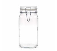 Barattolo in vetro con chiusura a filo 'Fido', quadrato, capacità 1.500 ml, apertura: chiusura a filo