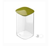Barattolo in Vetro-M Borosilicato FRESH&STYLE Dimensioni 11x11x h 14,7 cm 1000 ml con coperchio salva freschezza e guarnizione Verde Avocado verde
