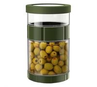 Barattolo in vetro per sottaceti con filtro, 1500 ml, contenitore separatore per succo di olive, a prova di perdite, per conservare la cucina, la fermentazione, il decapaggio e la conservazione degli