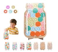 Barattolo magnetico per ricompensa per bambini, sistema di diagramma del comportamento in legno con gettoni a stella, per imparare a usare il vasino, strumento per la gestione della tavola di