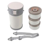 Barattolo per alimenti coibentato, 2,3 L, contenitore per zuppa a bocca larga in acciaio inossidabile per uso alimentare 304 per cibi caldi freddi, contenitore per pranzo (White)