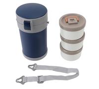 Barattolo per alimenti coibentato, 2,3 L, contenitore per zuppa a bocca larga in acciaio inossidabile per uso alimentare 304 per cibi caldi freddi, contenitore per pranzo (Blue)