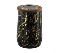 Barattolo per caffè con finestra in vetro e coperchio in legno, contenitore ermetico per chicchi di caffè, tè, zucchero e spezie, protetto dalla luce e resistente all'umidità, con cucchiaio, argento