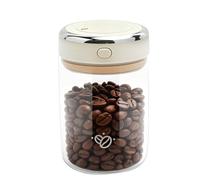Barattolo per caffè sottovuoto ermetico, 1,1 l, con valvola di scarico e indicazione della data, contenitore per chicchi di caffè in vetro di alta qualità, per chicchi di caffè, polvere, tè, noci