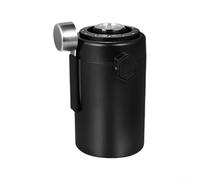 Barattolo per chicchi di caffè in acciaio inox con igrometro e funzionamento OneButton per un controllo ottimale della freschezza e dell'umidità, include datario e meccanismo di chiusura (nero)