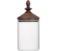 Barattolo per chicchi di caffè in vetro borosilicato trasparente con coperchio di tenuta, contenitore per spezie da cucina da 550 ml per caffè, noci, tè sfuso e polveri, contenitore ermetico alto 20