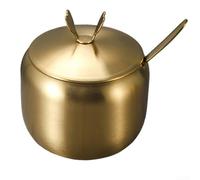 Barattolo per condimenti in acciaio inox per cucina e ristorante, viene fornito con cucchiaio e guarnizione ermetica, contenitore per varie erbe e spezie (stile due)