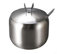 Barattolo per condimenti in acciaio inox per cucina e ristorante, viene fornito con cucchiaio e guarnizione ermetica, contenitore per varie erbe e spezie (stile tre)