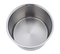 Barattolo per condimenti in acciaio inox progettato per uso domestico con coperchio magnetico e capacità di servire come bacino per sbattere le uova (corpo 18 cm (coperchio 14 cm)